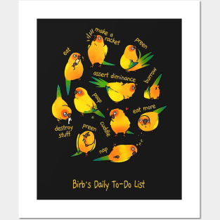 Sun Conure_s Daily To-Do List T-Shirt Posters and Art